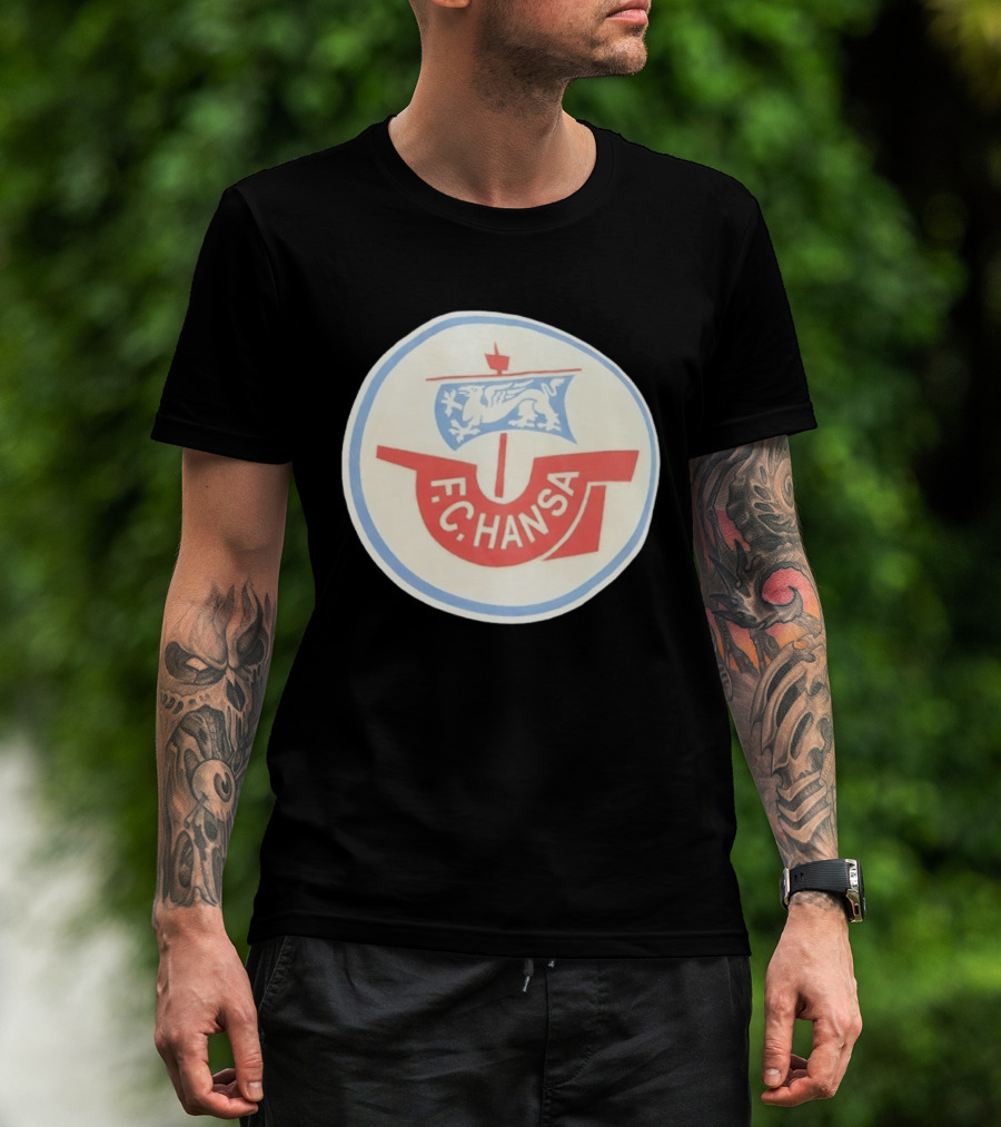 FC Hansa Rostock German Football Crest With Griffin T-Shirt