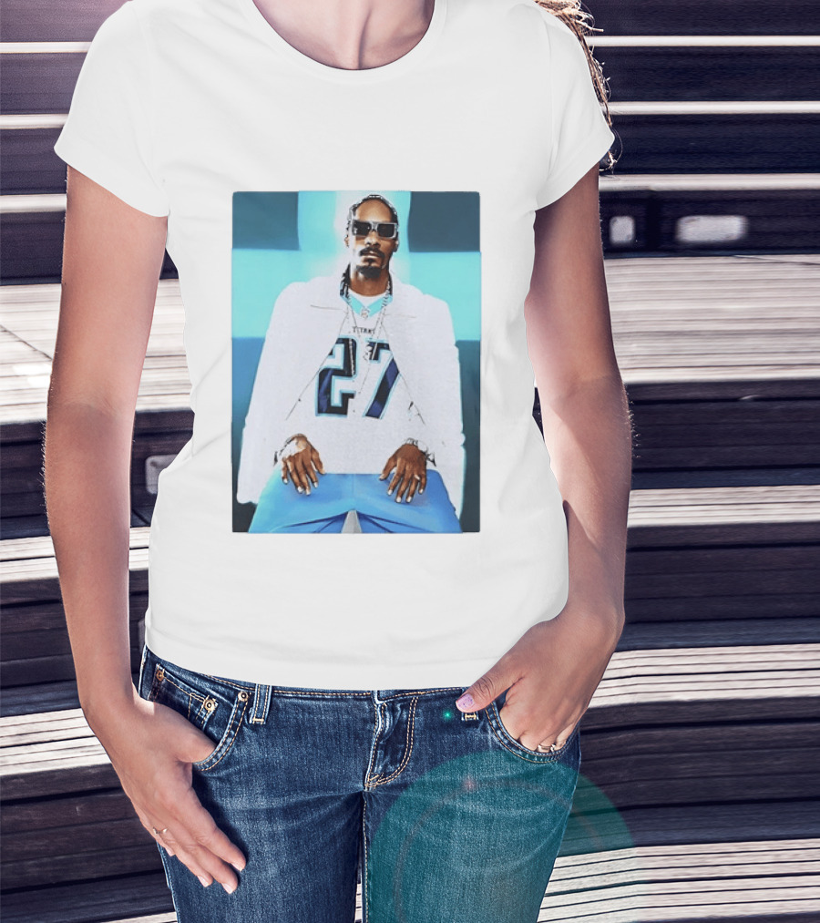 Tennessee Titans 27 Jersey Worn By Snoop Dogg T-Shirt
