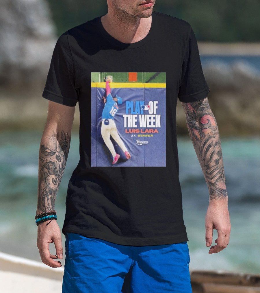 Luis Lara Play Of The Week 2x Winner Milwaukee Brewers T-Shirt