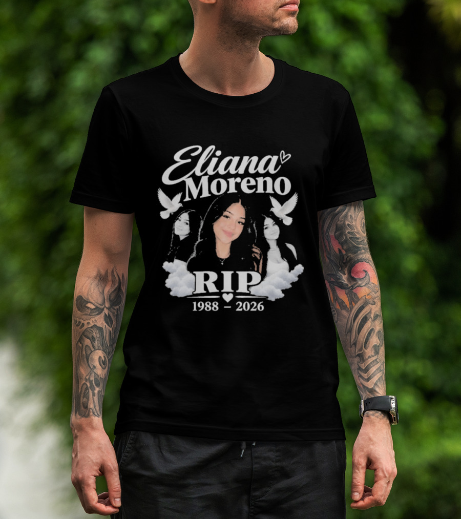 Eliana Moreno RIP 1988 2026 Memorial Tribute With Doves And Clouds T-Shirt