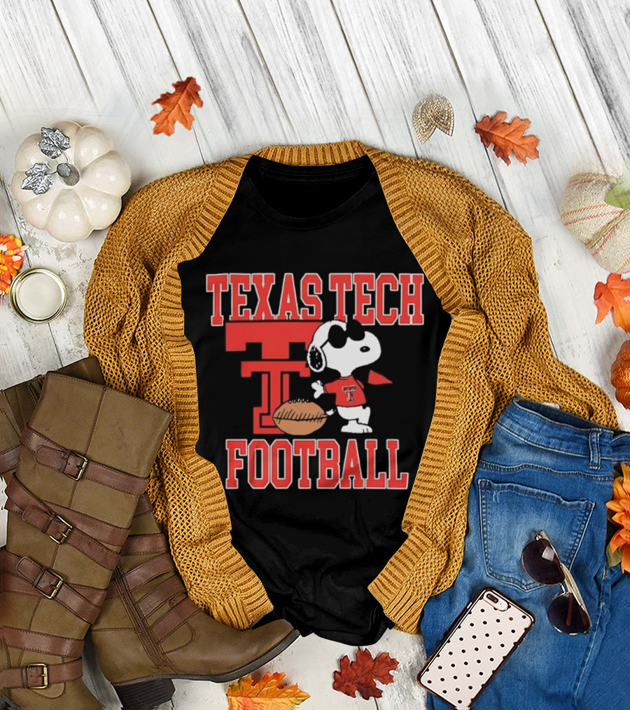 Texas Tech Football Snoopy Peanuts NCAA T-Shirt