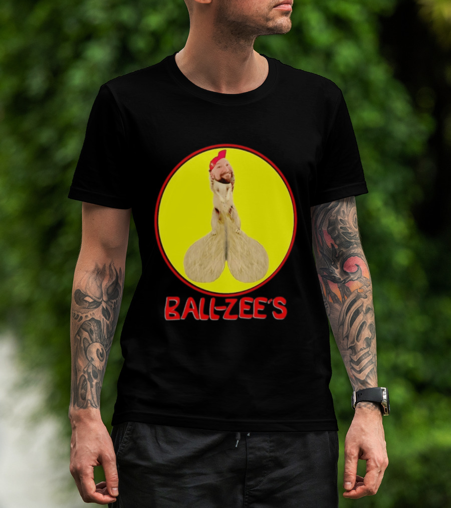 Ball Zee's Squirrel Meme Circle Red Cap T-Shirt
