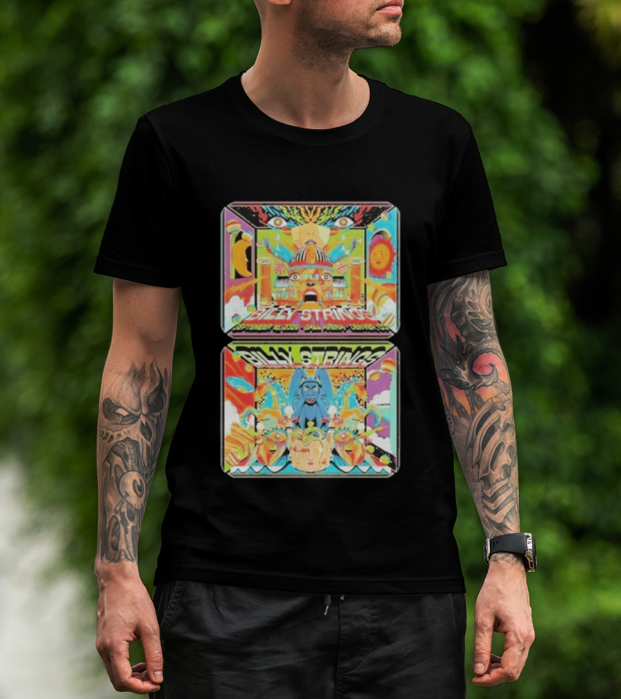 Billy Strings Denver Co 2026 Ball Arena September 18 19 Sun Moon Celestial Faces Cosmic T-Shirt