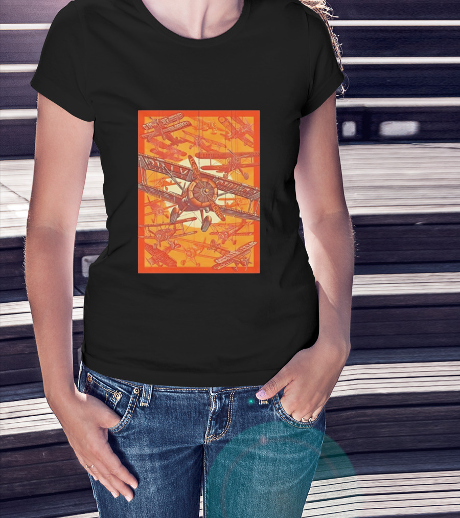 Biplane Airshow Eugene And Austin Adventure T-Shirt