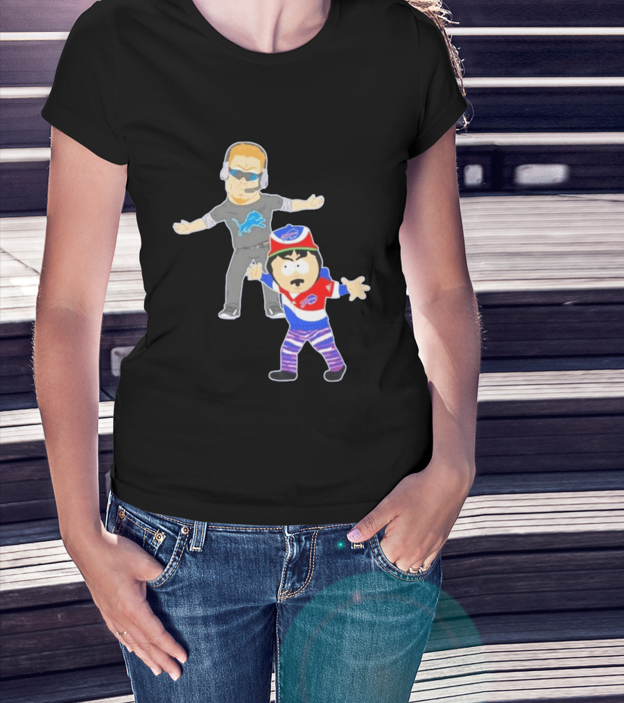 Buffalo Bills Detroit Lions South Park Crossover Motown Bro Down T-Shirt