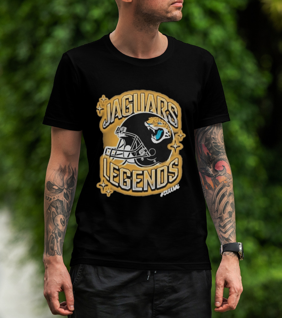 Jacksonville Jaguars Legends DUUUVAL Football Helmet T-Shirt