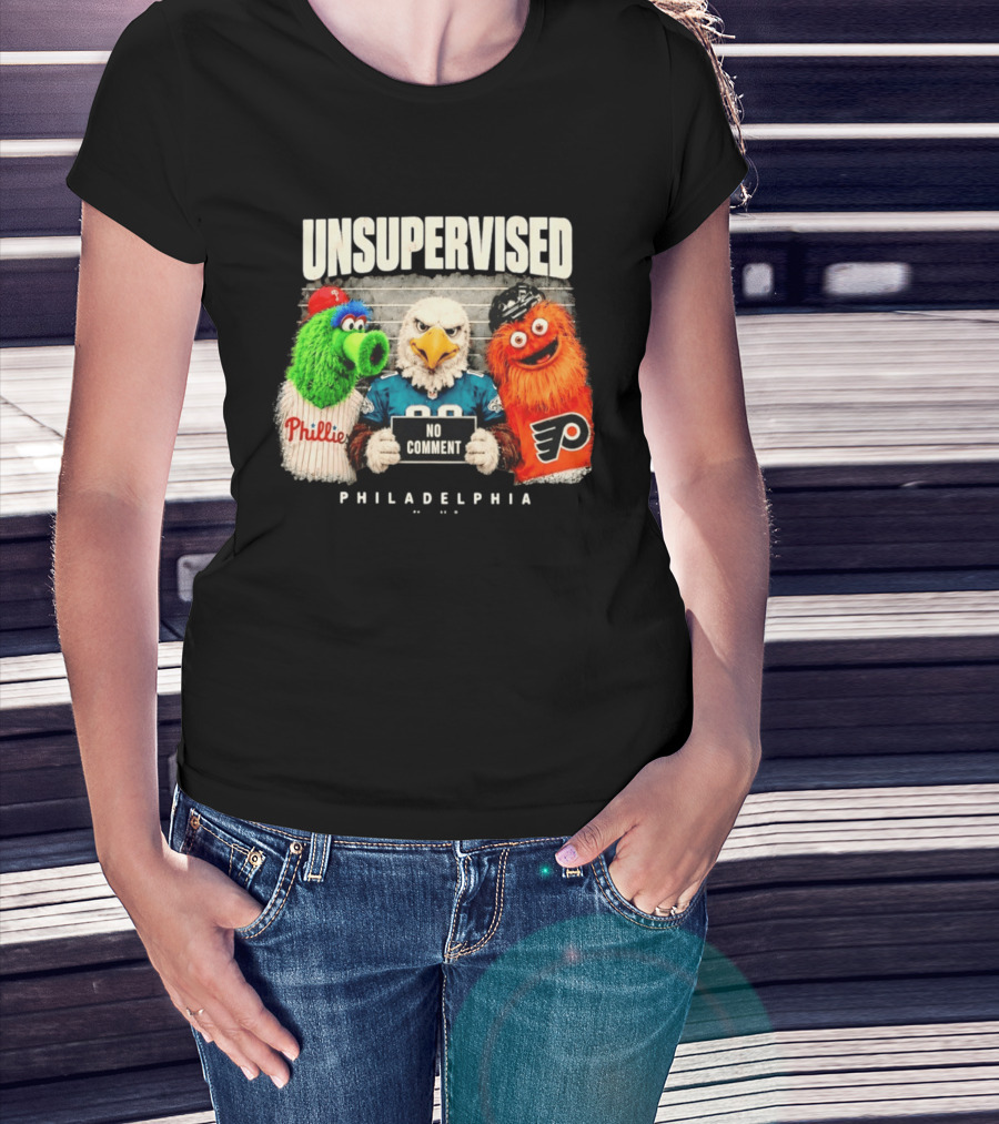 Unsupervised Philadelphia Mascots No Comment Phanatic Eagle Flyers T-Shirt
