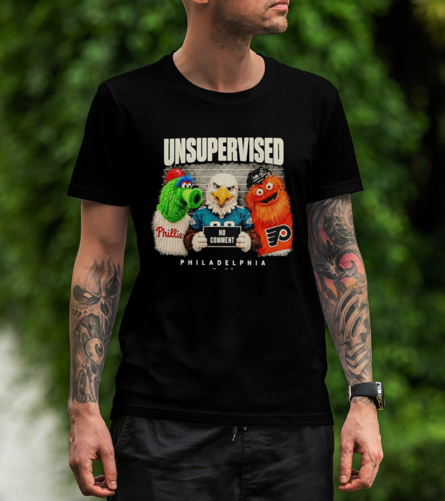 Unsupervised Philadelphia Mascots No Comment Phanatic Eagle Flyers T-Shirt