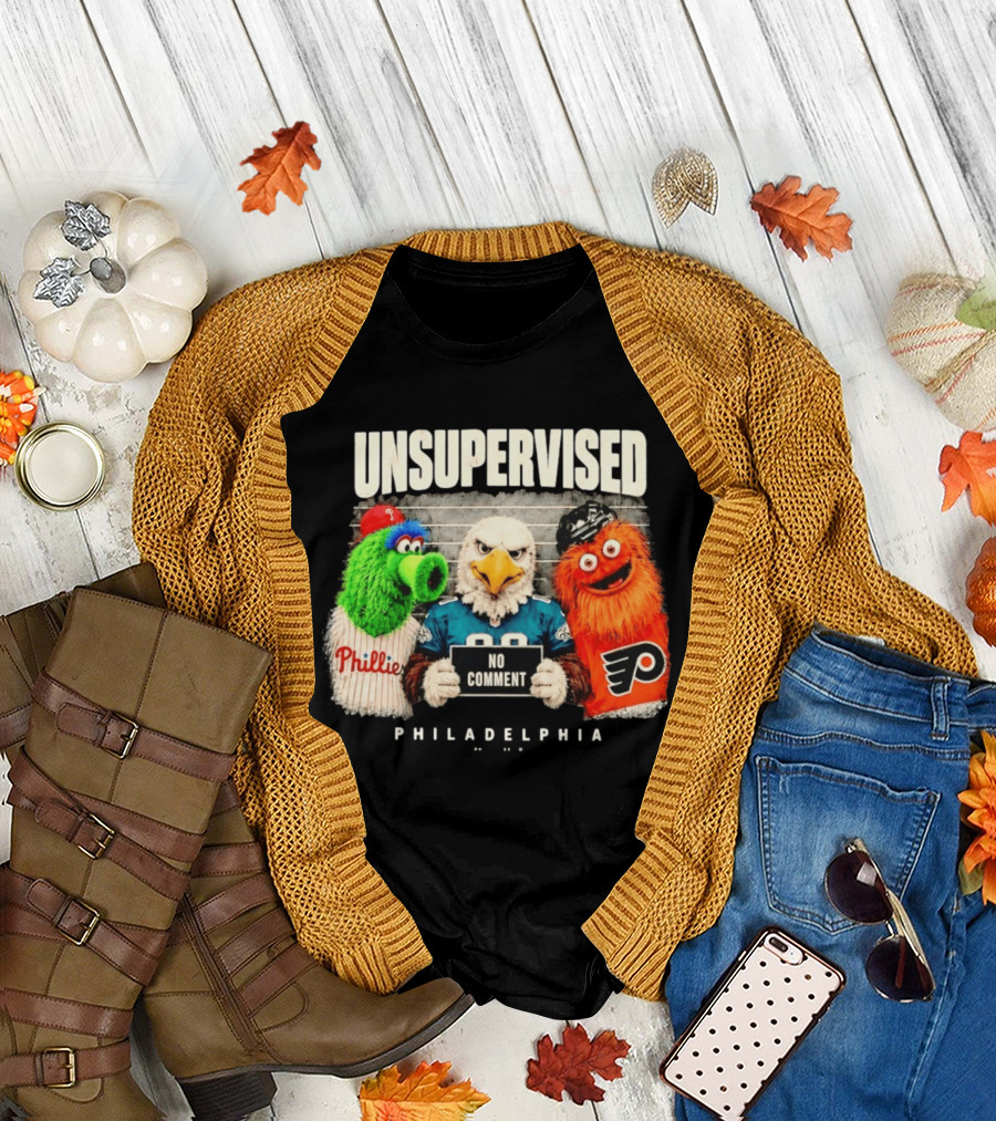 Unsupervised Philadelphia Mascots No Comment Phanatic Eagle Flyers T-Shirt