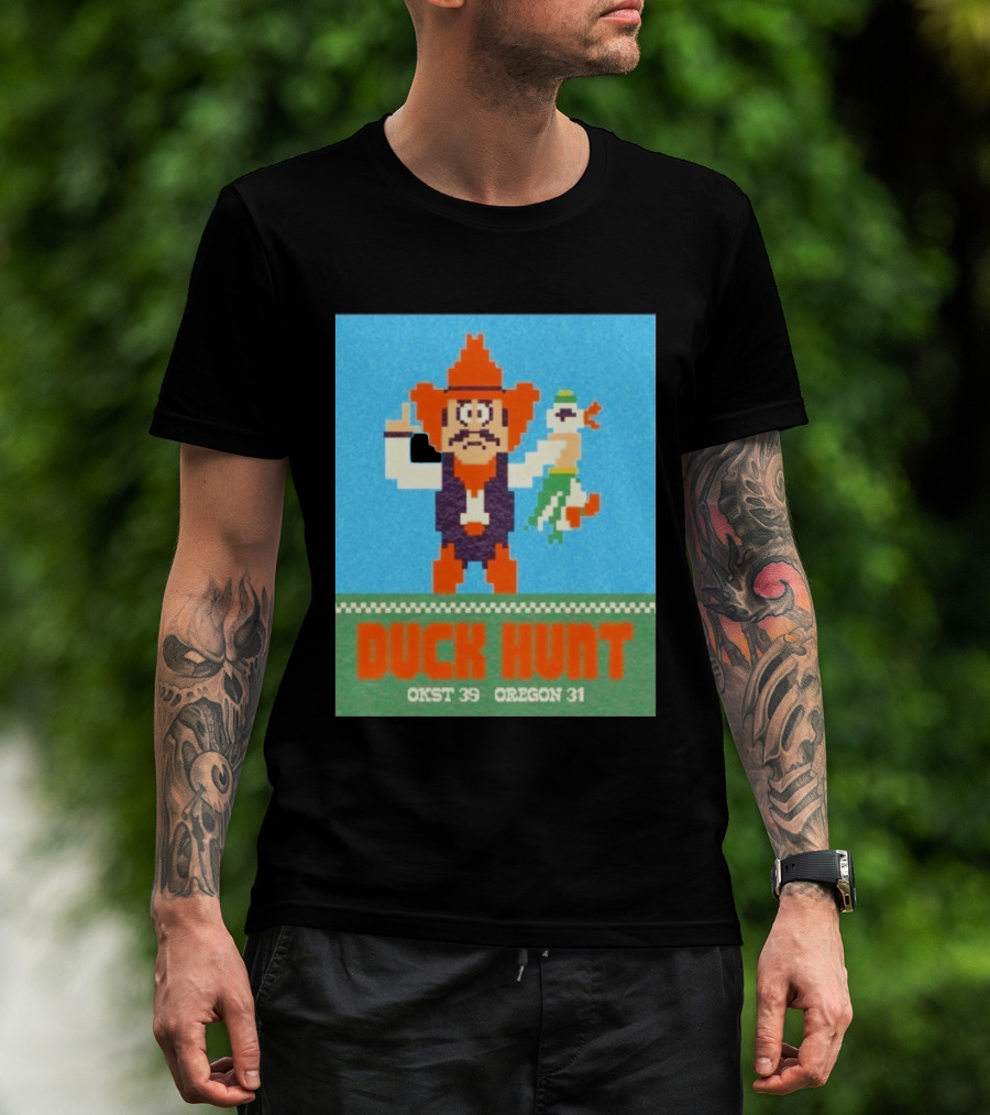 Oklahoma State Cowboys Duck Hunt OKST 39 Oregon 31 T-Shirt