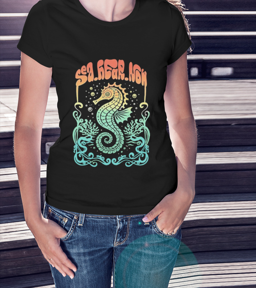 Sea Hear Now Seahorse 2026 Lineup Psychedelic Festival T-Shirt
