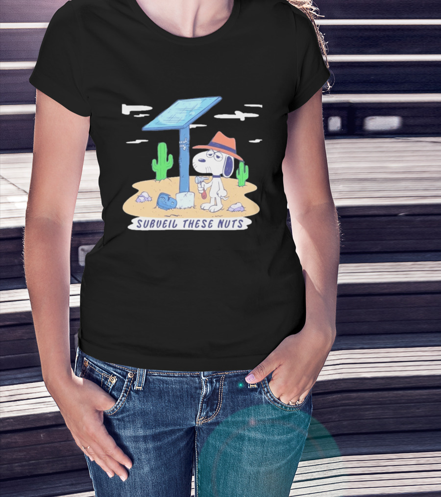 Spike Peanuts Subueil These Nuts Snoopy Desert Solar Panel T-Shirt