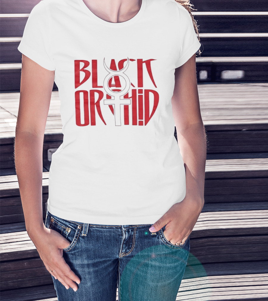 Black Orchid Venus Symbol Red T-Shirt