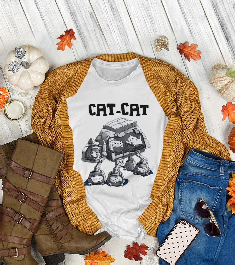 Cat Cat Walker Kittens Star Wars AT AT Sci Fi Feline T-Shirt