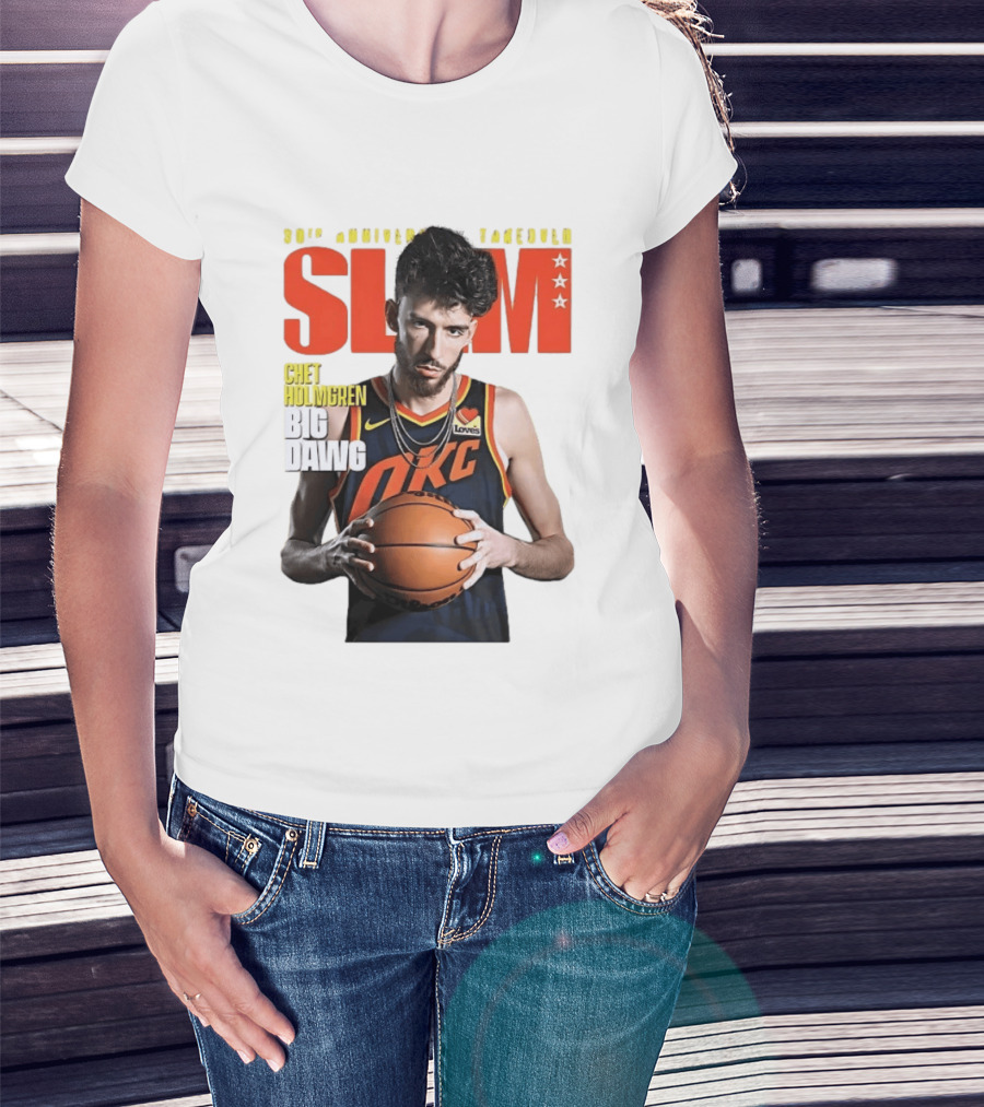 Chet Holmgren SLAM Magazine 30th Anniversary OKC Big Dawg Cover T-Shirt