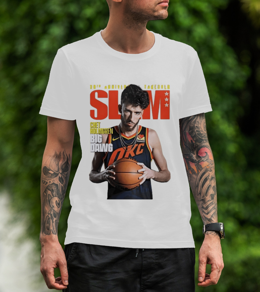 Chet Holmgren SLAM Magazine 30th Anniversary OKC Big Dawg Cover T-Shirt