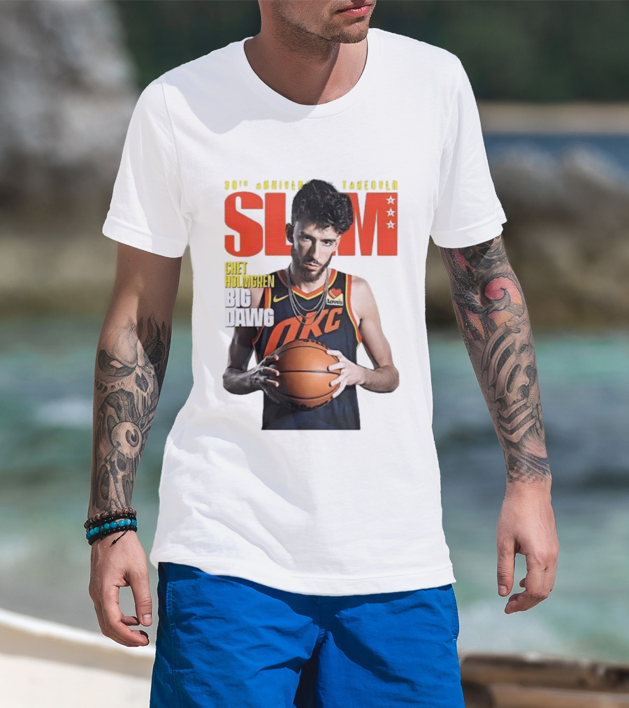 Chet Holmgren SLAM Magazine 30th Anniversary OKC Big Dawg Cover T-Shirt