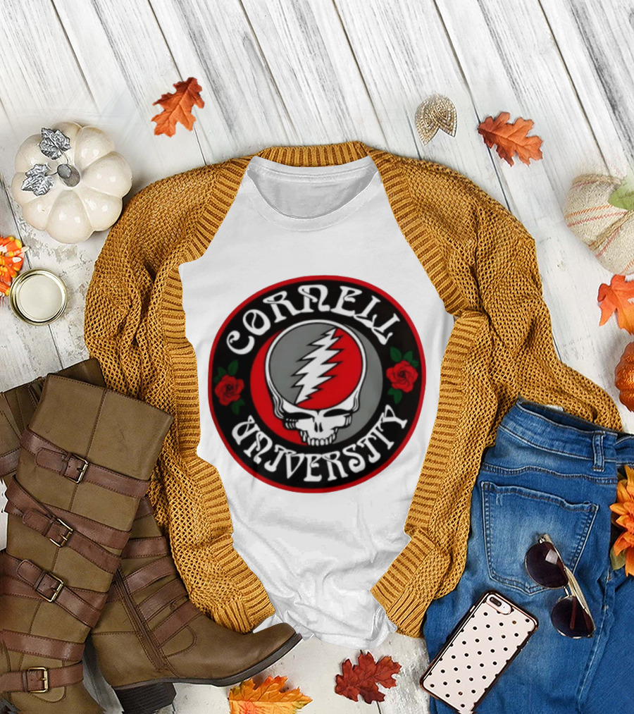 Cornell University Grateful Dead Steal Your Face Roses 2026 T-Shirt