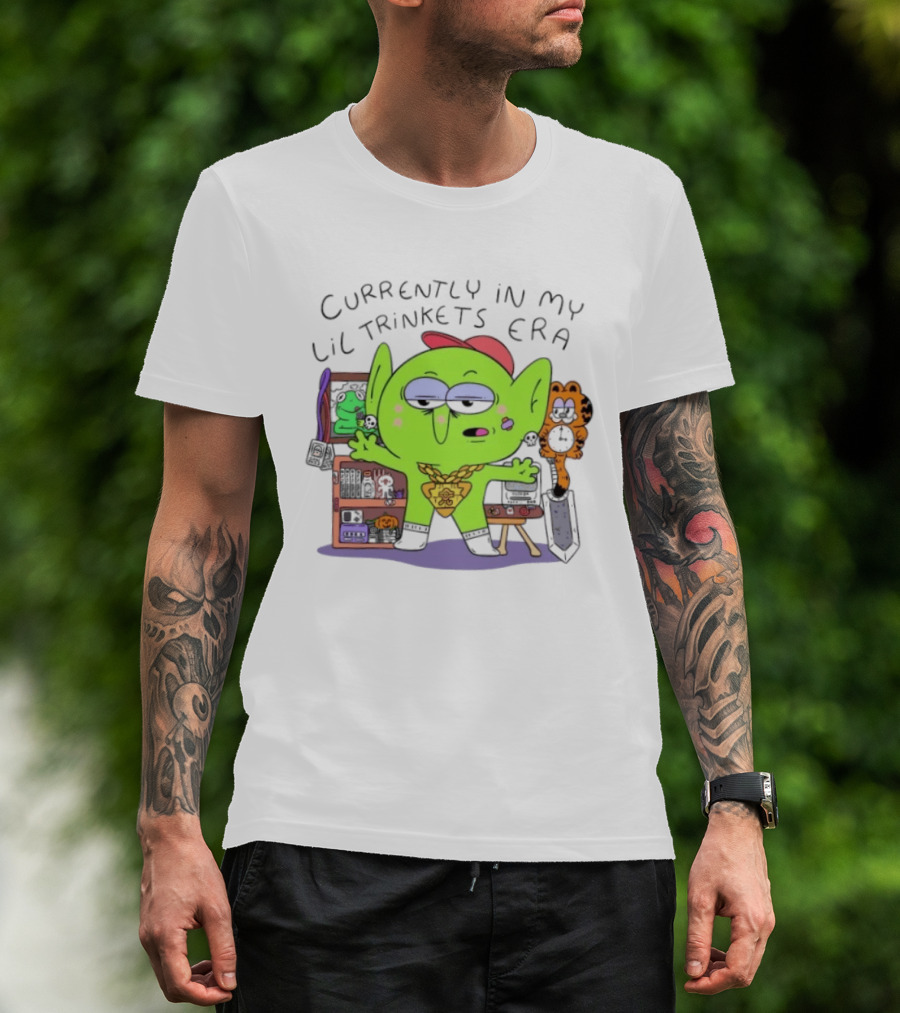 Currently In My Lil Trinkets Era Green Goblin Collectibles Fantasy Fun T-Shirt
