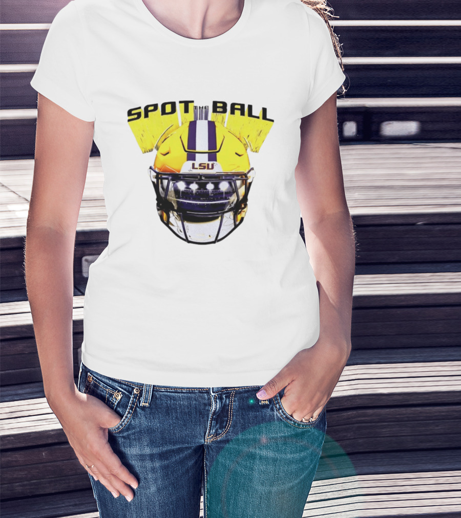 LSU Tigers Spot The Ball 2026 Football Helmet T-Shirt