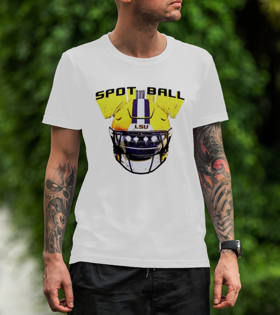 LSU Tigers Spot The Ball 2026 Football Helmet T-Shirt