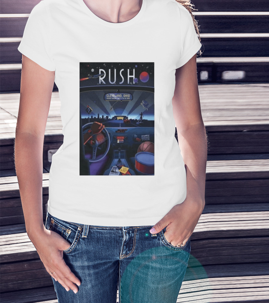 Rush Fifty Tour Cleveland Ohio Rocket Arena September 17 & 19 2026 T-Shirt
