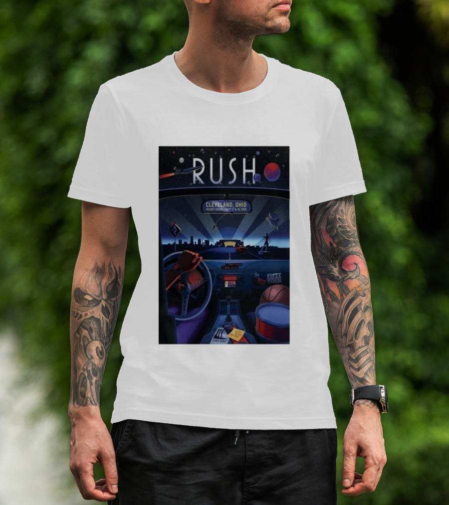 Rush Fifty Tour Cleveland Ohio Rocket Arena September 17 & 19 2026 T-Shirt