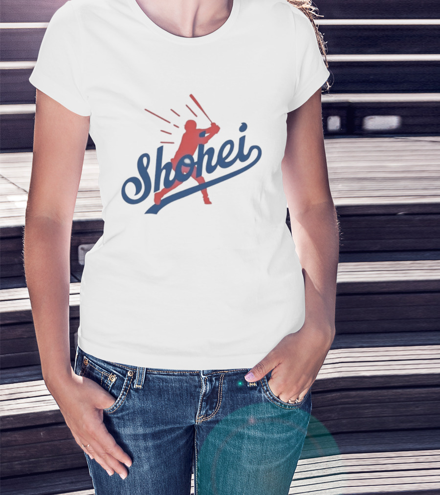 Shohei Ohtani MLB Los Angeles Baseball Player Silhouette Swing T-Shirt