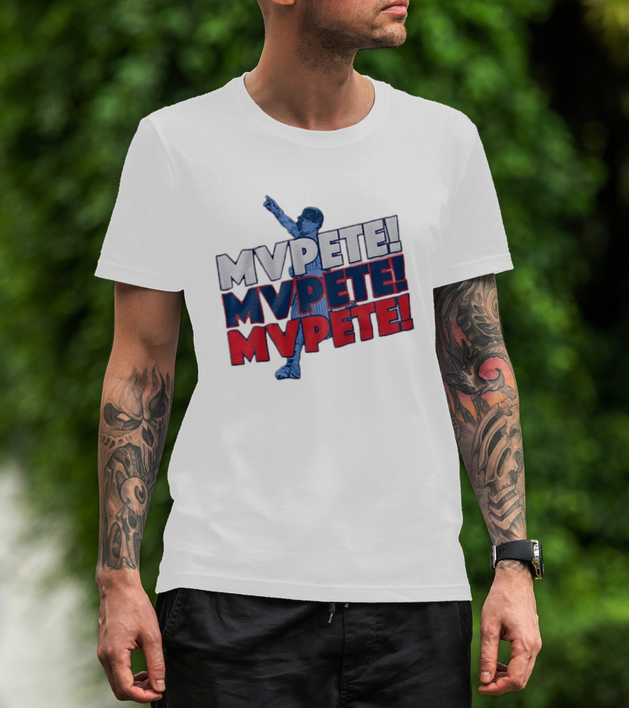 Pete Crow Armstrong Chicago Cubs MVPete Chant Celebration T-Shirt