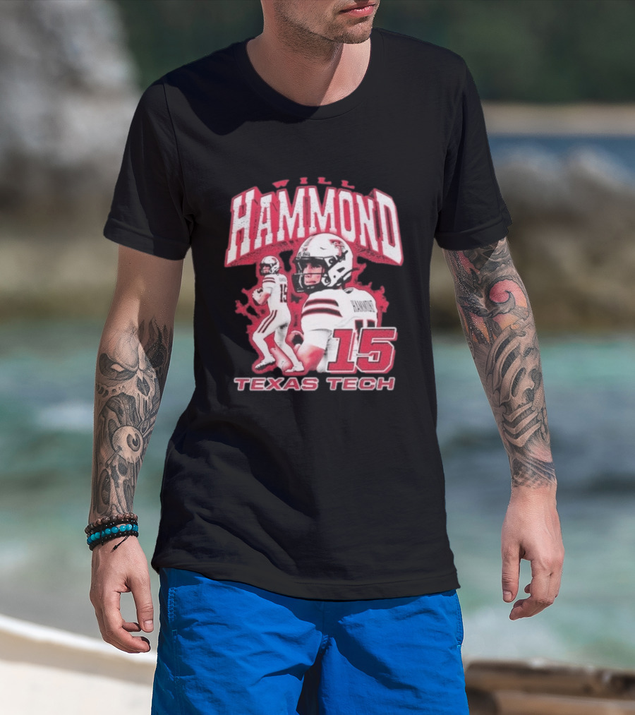William Hammond Texas Tech Red Raiders Football 15 T-Shirt