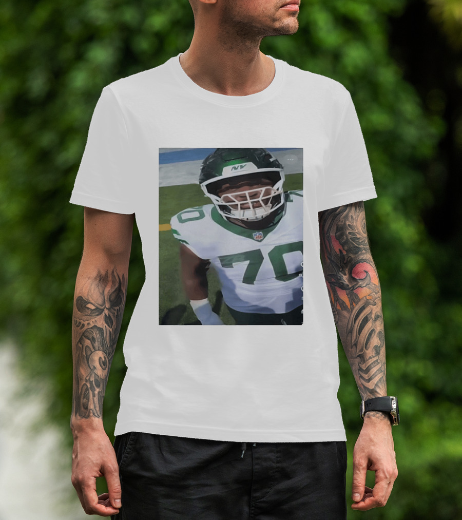 New York Jets Number 70 Football Player NFL Jersey T-Shirt