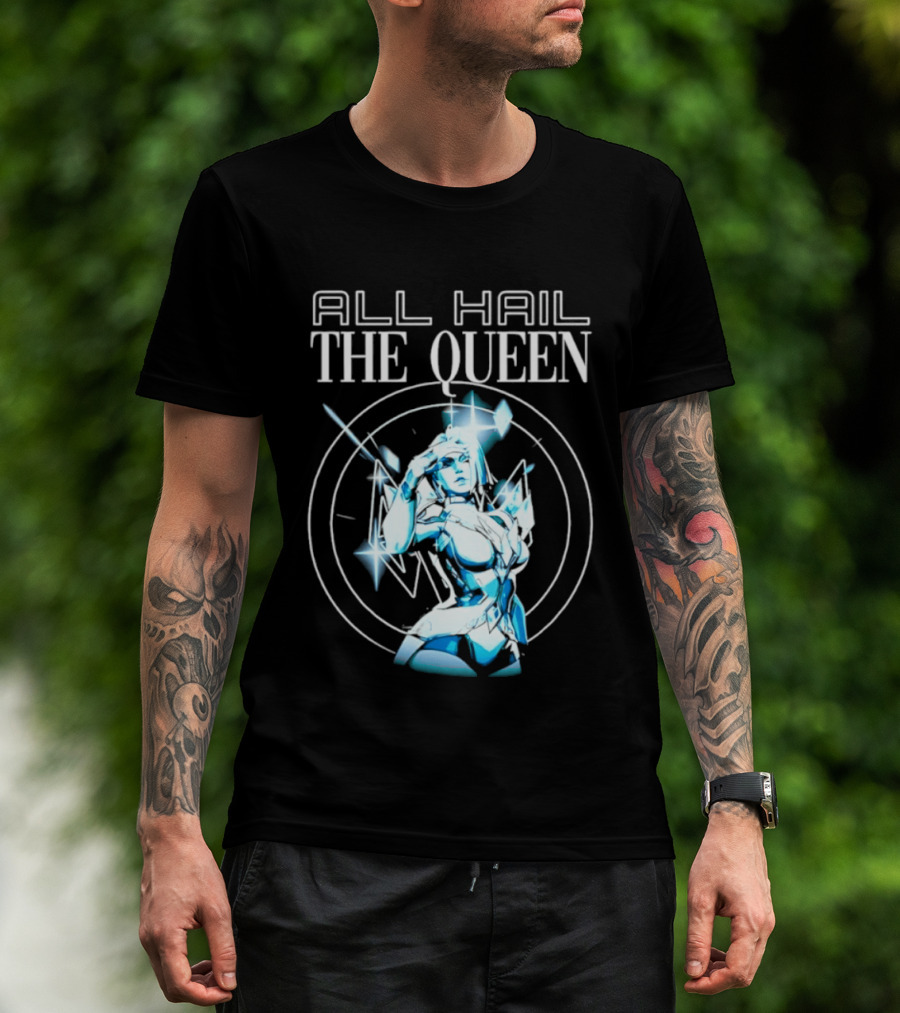 All Hail The Queen Crystal Warrior Fantasy Magic T-Shirt