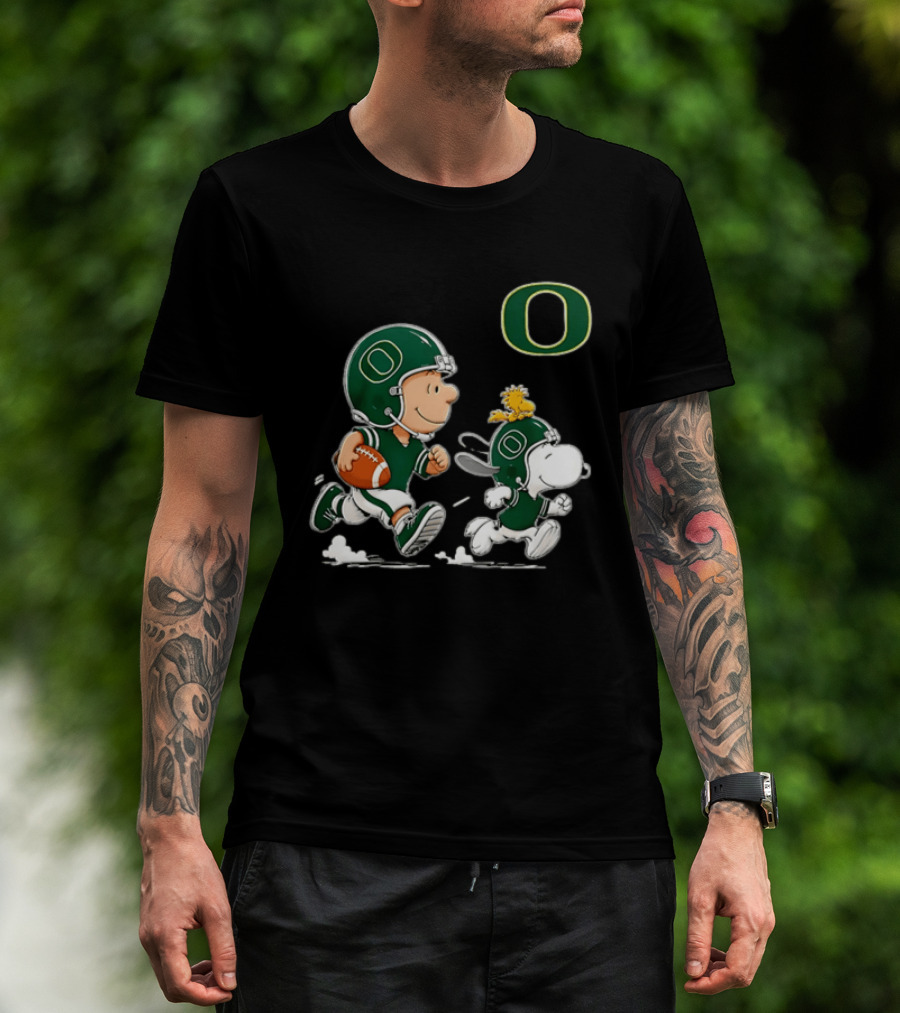 Charlie Brown Woodstock Snoopy Oregon Ducks Football 2026 T-Shirt