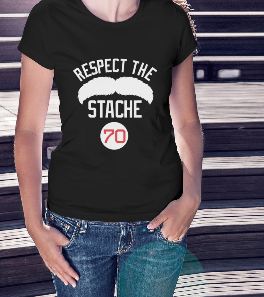 Respect The Stache 70 Mustache Sports Fan T-Shirt
