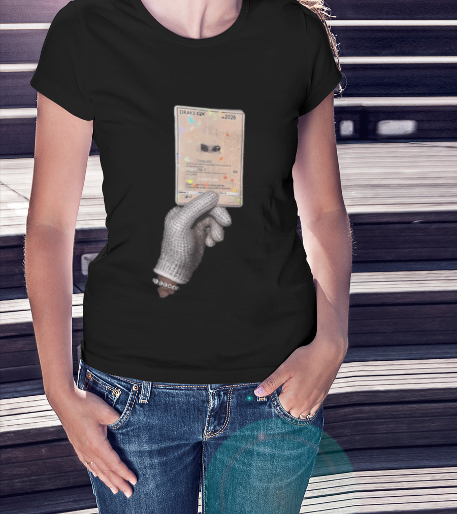 Drake GX 2026 Habibti 100 Rhinestone Glove Holding Trading Card T-Shirt