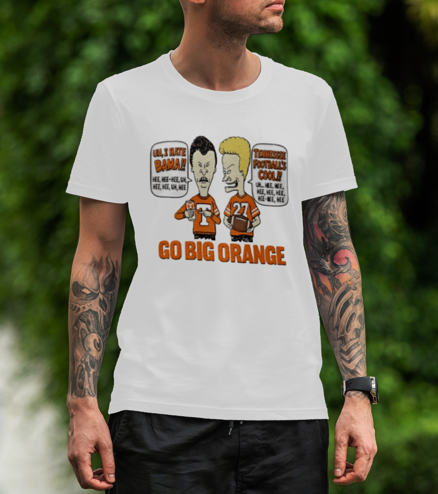 Go Big Orange Beavis And Butt Head Tennessee Volunteers Football T-Shirt