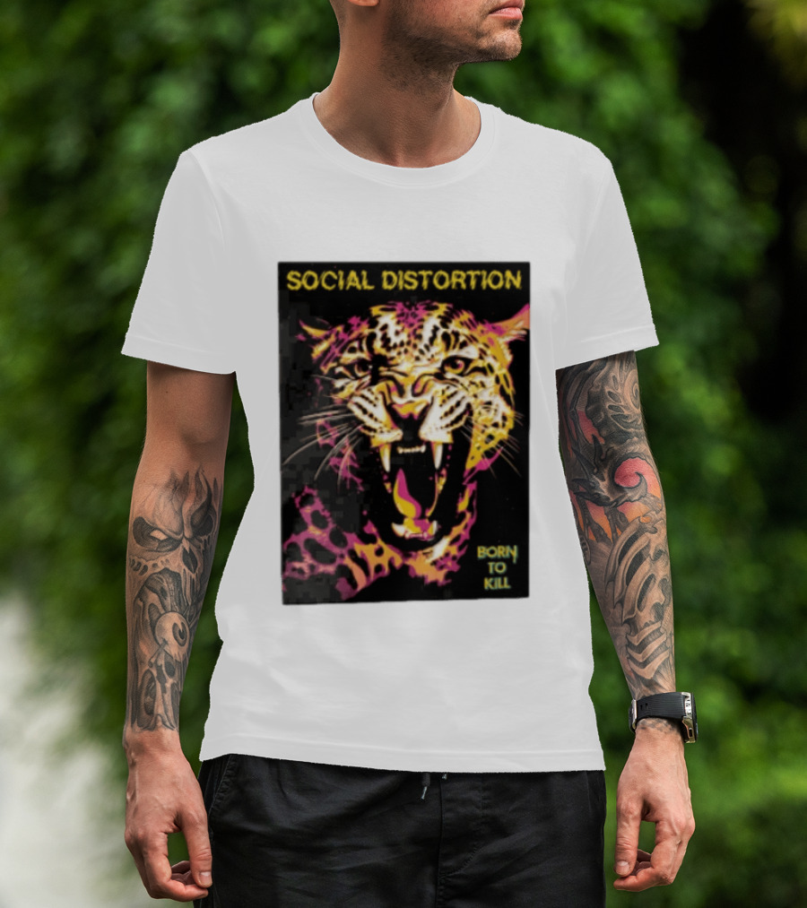 Social Distortion Snarling Leopard Born To Kill T-Shirt