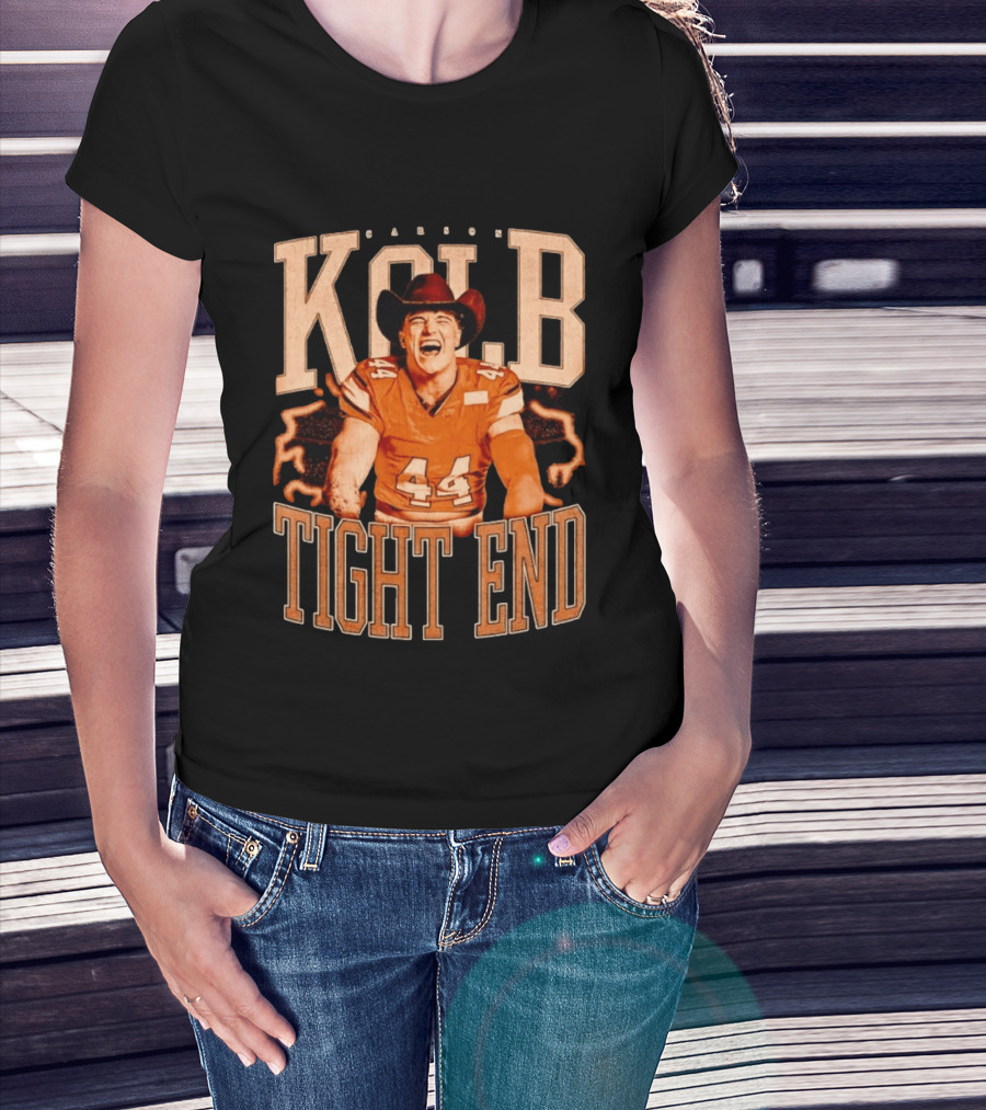 Carson Kolb 44 Cowboy Hat Football Player Tight End T-Shirt