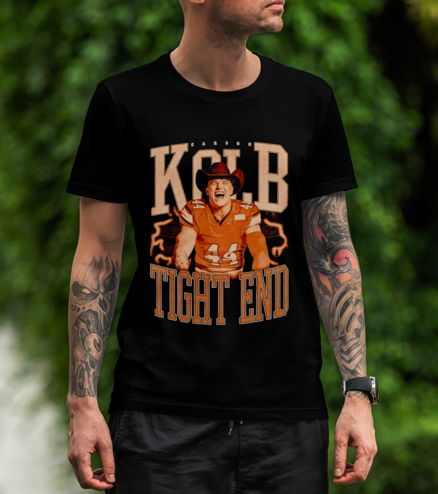 Carson Kolb 44 Cowboy Hat Football Player Tight End T-Shirt