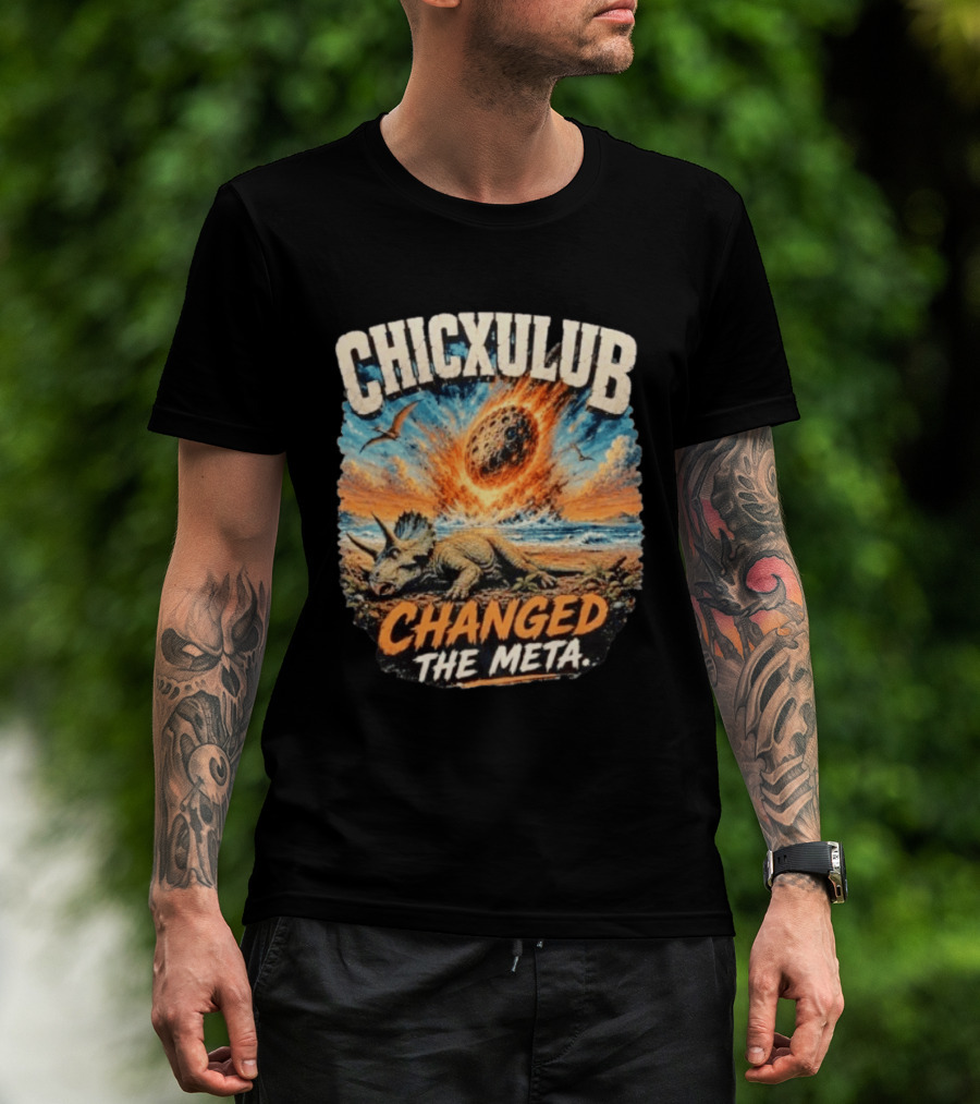 Chicxulub Asteroid Impact Dinosaur Triceratops Extinction Event T-Shirt