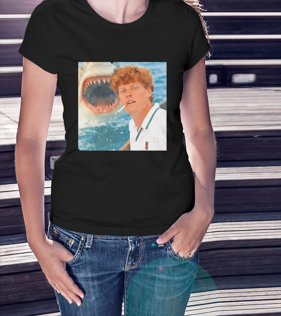 Jannik Sinner Smoking With Great White Shark Tennis Image T-Shirt