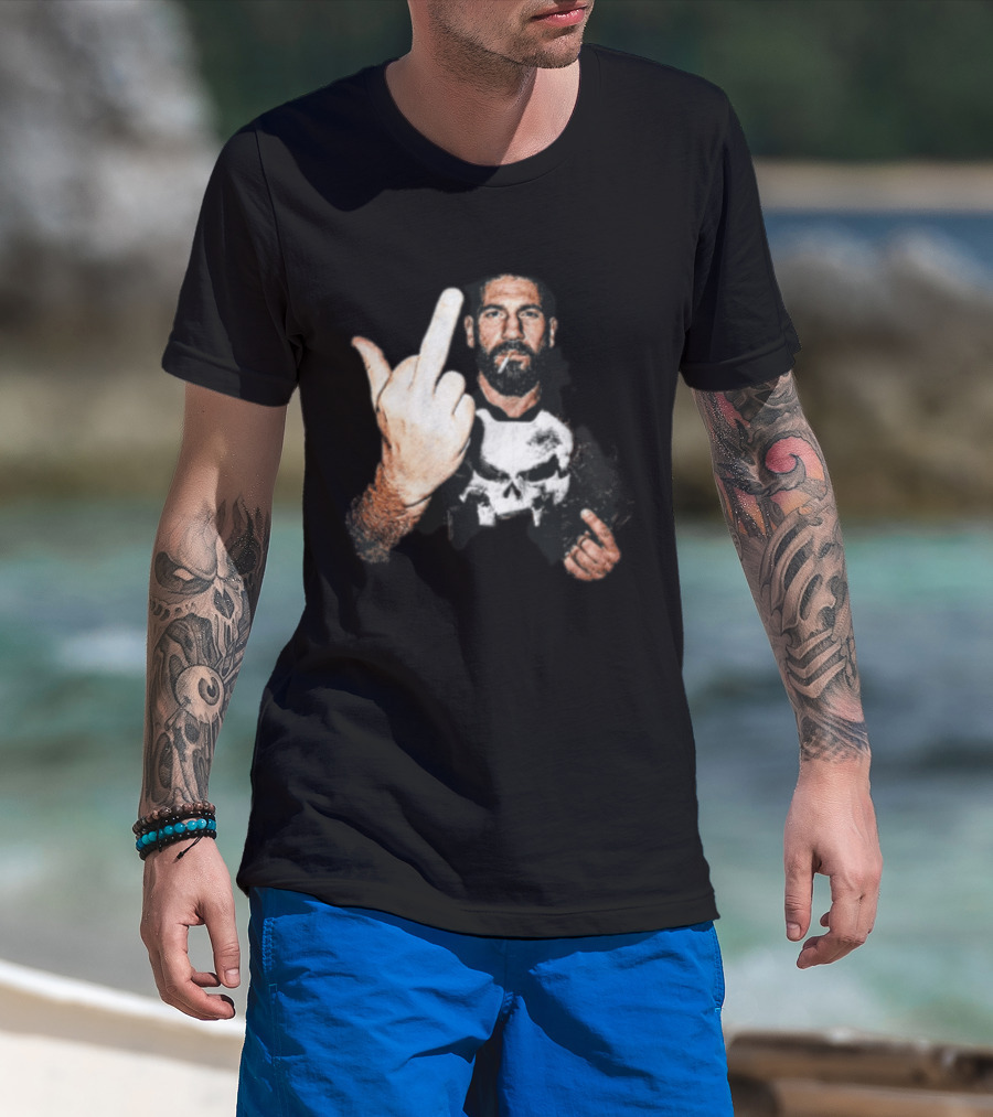 Jon Bernthal Punisher Middle Finger Iconic Gesture T-Shirt