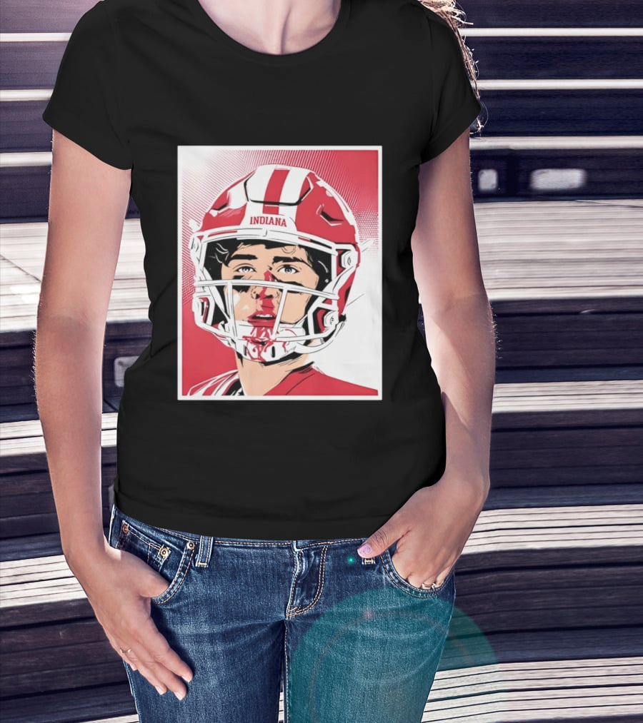 Josh Hoover Indiana Football Bloody Face Helmet T-Shirt