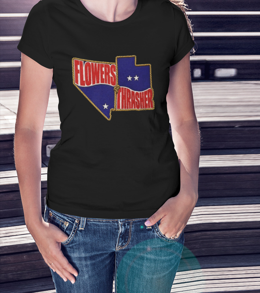 FLOWERS THRASHER Nevada Utah Patch T-Shirt