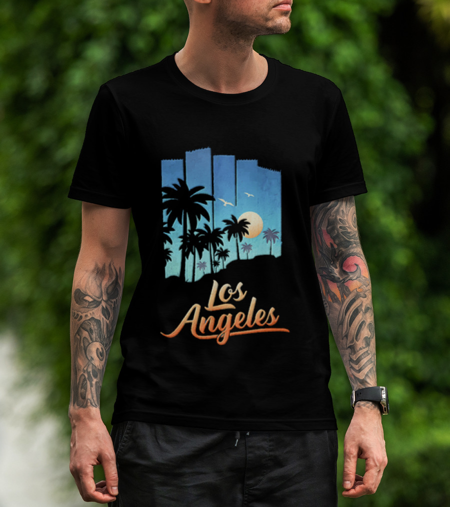 Los Angeles Sunset Palm Trees California T-Shirt