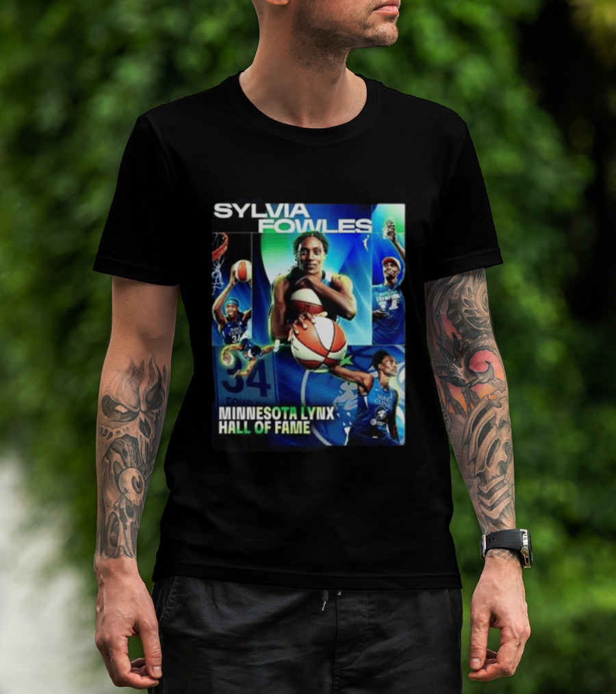 Sylvia Fowles Minnesota Lynx Hall Of Fame Basketball Legend 34 T-Shirt