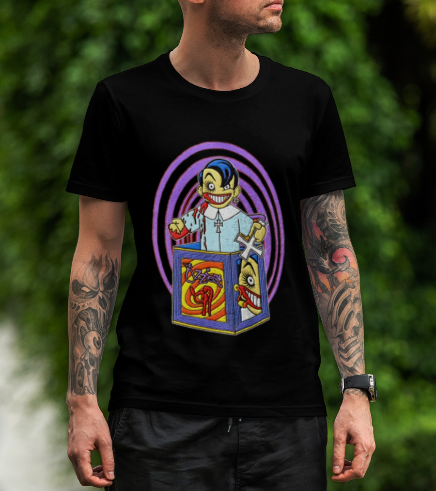 Ozzfest 1997 Cartoon Character With Cross And Blood Stained Attire T-Shirt