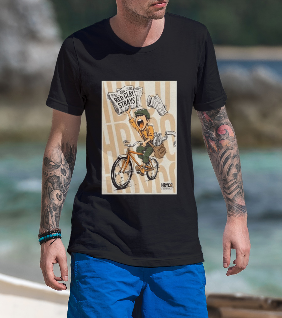 Red Clay Strays Sep 20 2026 San Antonio Frost Bank Center HBYCO Newsboy Bicycle T-Shirt