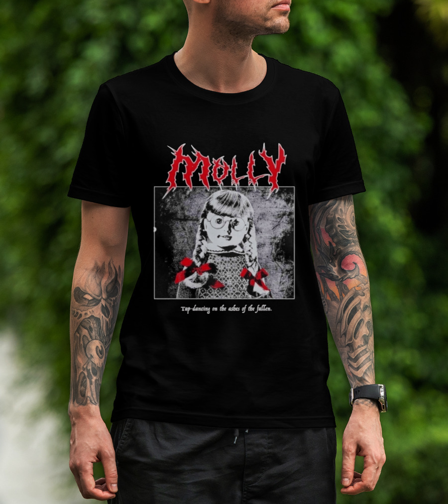 Molly Tap Dancing On The Ashes Of The Fallen Horror Doll Drawing T-Shirt