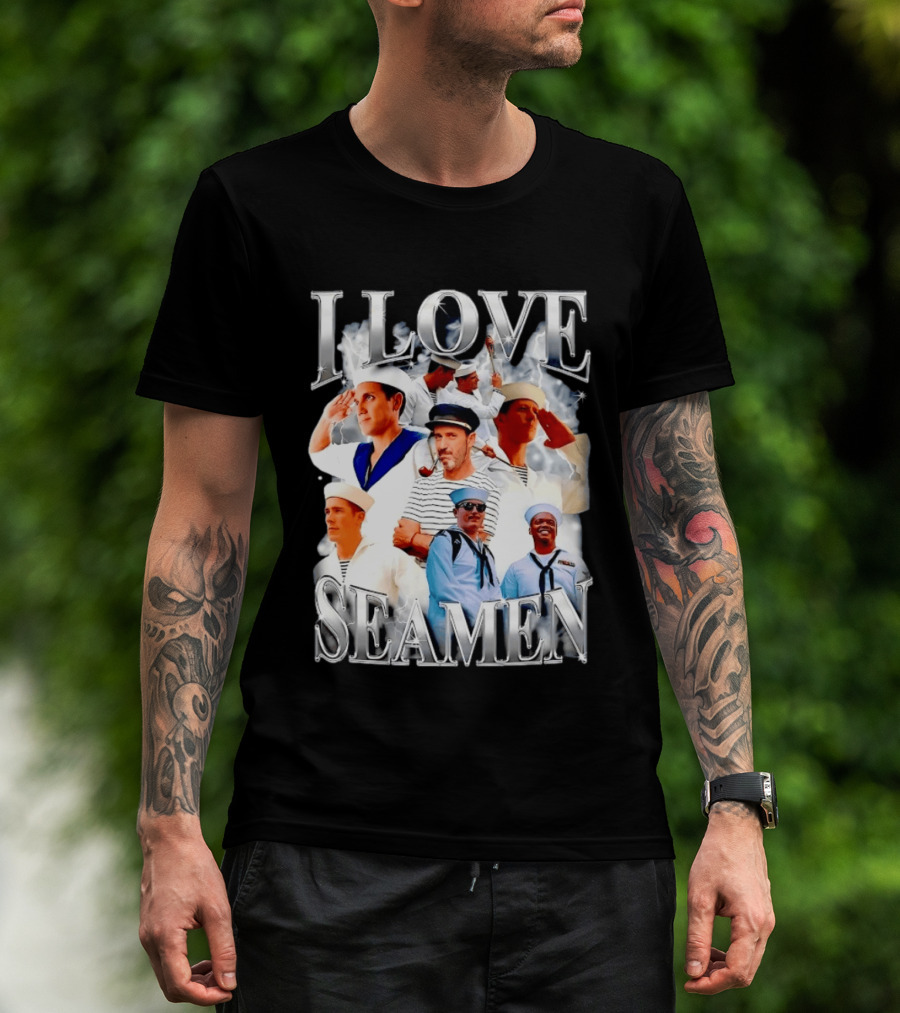 I Love Seamen Sailor Aesthetic Navy Nautical T-Shirt